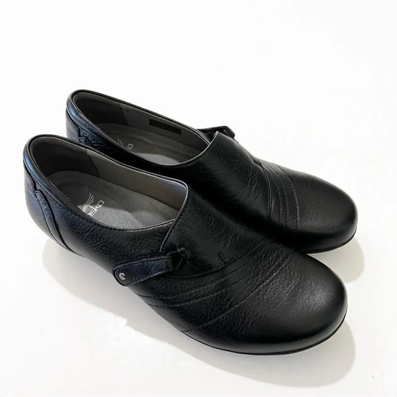 Dansko Franny Black Leather Loafer Clogs Women’s Size 41 Like New - Picture 13 of 13